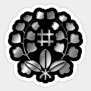 Katakura Clan Kamon Silver Chrome Sticker
